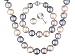 12-14MM COLOR ENHANCED MANMADE ORGANIC MOTHER OF PEARL STERLING SILVER NECKLACE BRACELET EARRINGS