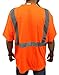 XXL / Class 2 Max-dry Moisture Wicking Mesh Long Sleeve Safety T-shirt, Neon Orange