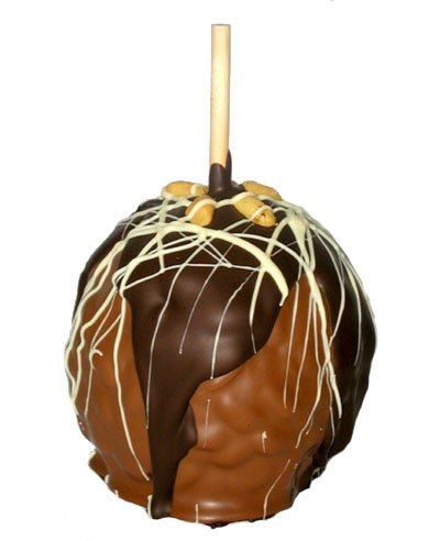 Sugar Free Peanut Crunch Belgian Chocolate Caramel Apple by A Bountiful Harvest