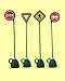 Italtrike 9402D 4 Piece Signage Set - Stop - Yield - Pedestrian Crossing - Do Not Ent...