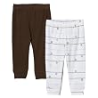Infant's Circo&reg; Leggings 2Pk- Brown/Blue Stars