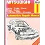 Mitsubishi Automotive Repair Manual: Cordia, Tredia, Precis, Mirage, Galant, 1983 Thru 1993, All Models