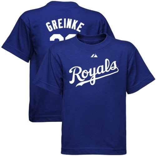 Majestic Kansas City Royals #23 Zack Greinke Infant Royal Blue Player T-shirt (12 Months)