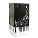 WonderMolly Faux Patent Leather Music Notes Keyboard Piano Bi Fold Wallet