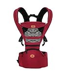 GLAD TIDINGS 5色入 子守帯 抱っこひも おんぶひも ベビーキャリー 抱っこ紐 おんぶ紐 多機能 ベビースリング 男女兼用　サイズ調整可能 (ワインﾚｯﾄﾞ)