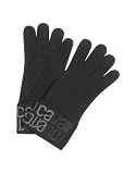 Roberto Cavalli Black Signature Cuff Knit Gloves