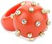 RAIN Coral-Color Round Ball Spike Ring, Size 7