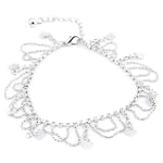 Crystal Heart Dangle Charms Chain Ank...