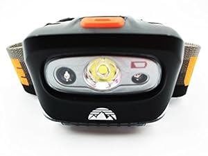 CAMPEE Outdoors Ultra Bright, Lightweight LED Headlamp w Red Light - Perfect for Hiking, Camping, Running, Biking, Fishing, and Home Improvement - *100% Satisfaction Guarantee Batteries Included