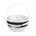 Jean M. Flower Girl Basket- Black/ White