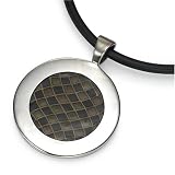 Sterling Silver and Resin Checkerboard Necklace