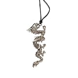 Celtic Dragon Pewter Pendant on Cord Necklace, The Celtic Collection