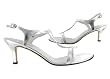 Vaneli Womens Mirelys Silver Foil Sandal Medium