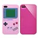 2pcs Set Nintendo Game Boy Silicone Case Light Pink + KoreTech (TM) Glider Case - Rose / Amethist / Dark Pink (Fits AT&T, Sprint and Verizon iPhone 4 and 4S)