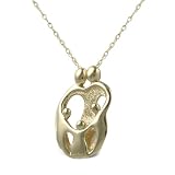 Image of 14K Gold 2Parent/3Child Loving Family (R) Pendant