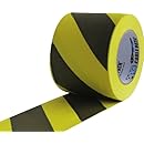 ProTapes Cable Path Cured Rubber Resin Zone Coated Gaffers Tape, 12.5 mil Thick, 30 yds Length, 4" Width, Black/Yellow Stripes (Pack of 1)
