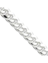 8.5mm, Sterling Silver, Domed Curb Chain, 20 inch