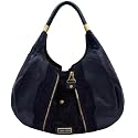 Jimmy Choo Navy Leather Medium Mandah Handbag MANDAH-MNV
