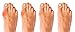 Rami Naturals Gel Toe Separators- Bonus Beauty Recipes - Bunion Spacers Straightener Corrector (White)