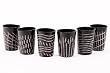 Black And Lavender Cup Set