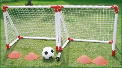 2 mini soccer goal set