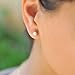 EVER FAITH 925 Sterling Silver AAA Pink Freshwater Cultured Pearl Button Stud Earrings