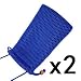 Bluecell 2 PCS Blue Color Grid Breathable Bag Pouch with Neck Strap for Iphone 4 4S 3G 3GS MP3 MP4 Digital Camera + Bluecell Cable Tie
