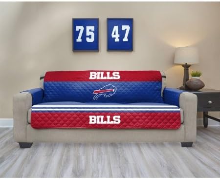 NFL Licensed TPU Lamination Waterproof Furniture Protector, Sofa, Buffalo Bills | 100 percent microfiber front/TPU laminated backing