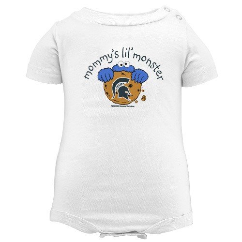 Champion Michigan State Spartans White Sesame Street Mommy's Monster Creeper