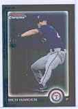 2010 Bowman Chrome Baseball Card # 167 Rich Harden - Texas Rangers - MLB Trading Card in Screwdown Case