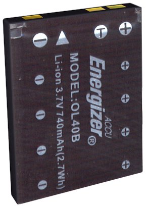 Energizer Foto Li-Ion Akku 3,7V/740mAh, &auml;hnlich Olympus Li-40B/ 42B