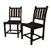 Polywood Outdoor FurnitureTraditional Dining Chair, Set of 2, Mahogany-Recycled Plastic Materials