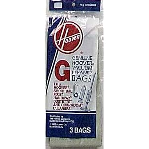 Hoover Vacuum Cleaner Filter Bag G Type Short Quik Broom Handyvac 3-Pack