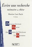 Ecrire une recherche : M�moire ou th�se