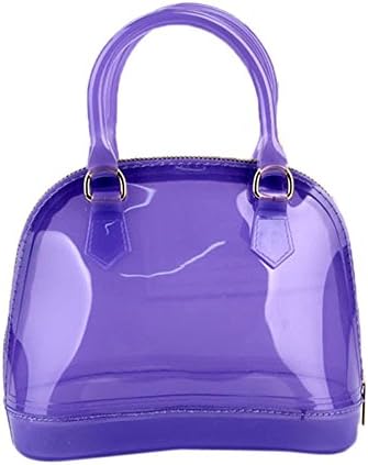Qianbo Girl's Candy Color Jelly Bag Crystal Handbag Shoulder Bag