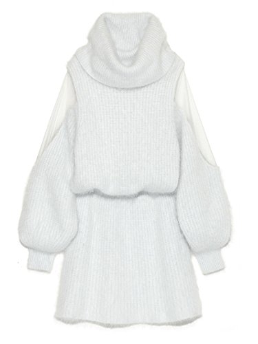 snidel(スナイデル)ショルダーチュールニットワンピース