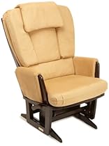 Hot Sale Dutailier Nursing Grand Modern Glider Chair with Built-In Feeding Pillows, Espresso/Camel