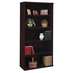 Series C: Open Double Bookcase - Mocha Cherry