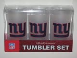 NEW YORK GIANTS Team Logo Acrylic FROSTED TUMBLER CUPS (Set of 3)