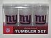 NEW YORK GIANTS Team Logo Acrylic FROSTED TUMBLER CUPS (Set of 3)