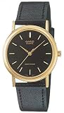 MTP1095Q 3-Hand Analog Water Resistant Men's Watch Genuine Leather Band
