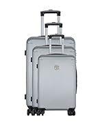 LES PTITES BOMBES Set de 3 trolleys rígidos BD-5857 (Plateado)