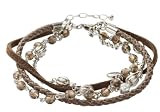 Fossil Damen-Armband Mix Material 20 cm Braun JA3640040