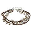 Fossil Damen-Armband Mix Material 20 cm Braun JA3640040