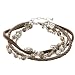 Fossil Damen-Armband Mix Material 20 cm Braun JA3640040