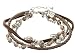 Fossil Damen-Armband Mix Material 20 cm Braun JA3640040