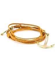 M.Cohen Hand made Designs Multi-Wrap with Brass Anchor on Wax Cord
