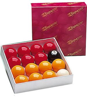 Childrens Toyshop  Kitchen & Housewares : Supapro Red and Yellow Pool Balls 2 inches (52mm)