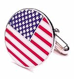 Cufflinks - Round American Flag
