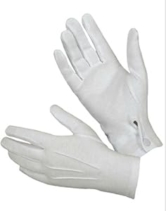 Hatch WG1000S Cotton Parade Glove with Snap Back (White, Small)